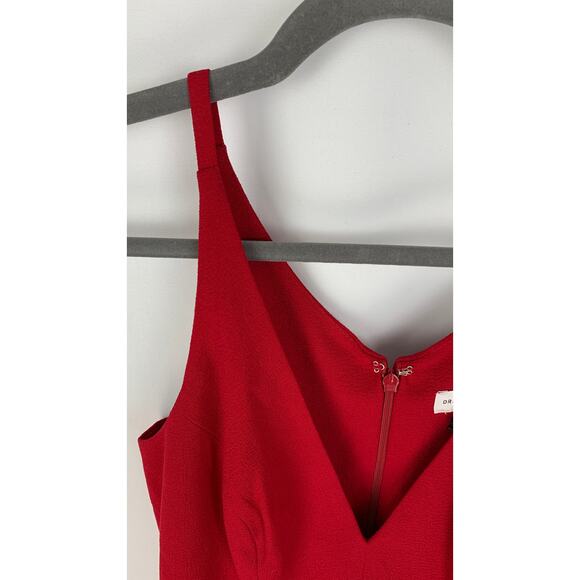 Dress The Population Alicia Midi Dress Womens Small Garnet Red Chiffon Crepe - Picture 6 of 11